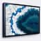 Designart - Blue Brazilian Geode - Abstract Framed Canvas Wall Art Print